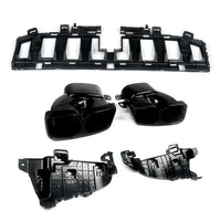 Diffuseur Carbone et Embouts Noirs Mercedes C205 Coupé - vue de trois-quarts - Becquet Voiture
