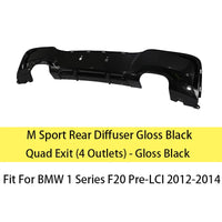 Diffuseur de Pare-Chocs Arrière Aspect Carbone 2012-2014 - vue de profil 2 - Becquet Voiture