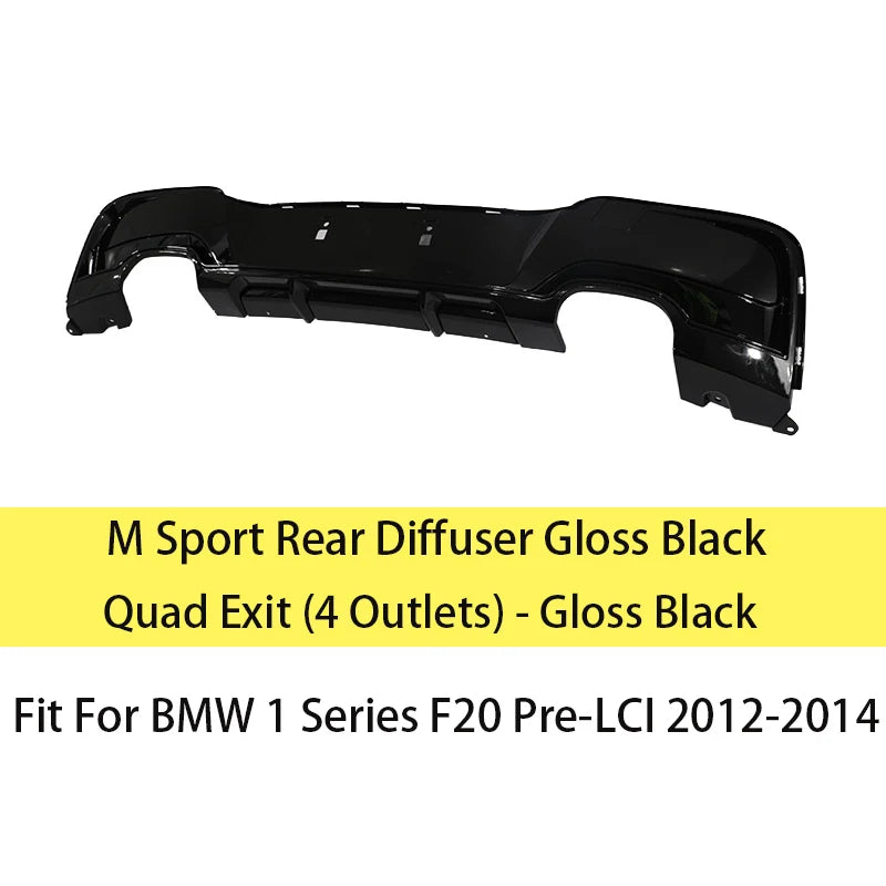 Diffuseur de Pare-Chocs Arrière Aspect Carbone 2012-2014 - vue de profil 2 - Becquet Voiture