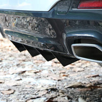 Rear bumper diffuser Audi A3 A4 A5 Q5 4-piece kit - three-quarter view - Becquet Voiture