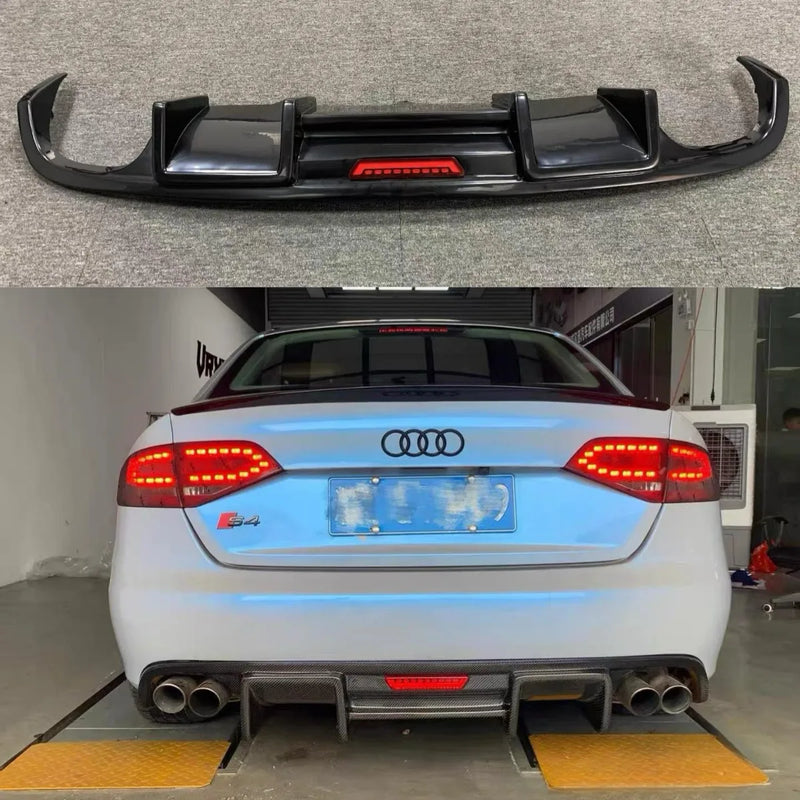 Diffuseur de Pare-Chocs Arrière Audi A4 B8 2009-2016 - vue de face - Becquet Voiture