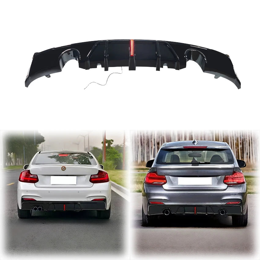 Diffuseur de Pare-Chocs Arrière BMW Série 2 F22 F23 M Sport 2013-2020 - vue de face - Becquet Voiture