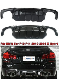 Diffuseur de Pare-Chocs Arrière BMW Série 5 F10 F11 2011-2016 - vue de face - Becquet Voiture