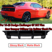 Diffuseur de Pare-Chocs Arrière Dodge Challenger 2015-2023 - vue de face - Becquet Voiture
