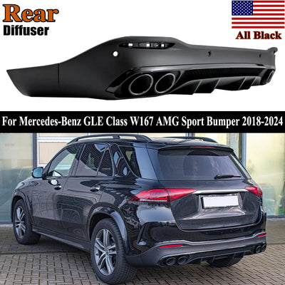 Diffuseur de Pare-Chocs Arrière Mercedes GLE W167 AMG - vue de face - Becquet Voiture