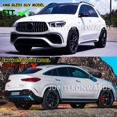 Diffuseur de Pare-Chocs Arrière Mercedes GLE W167 AMG - vue de profil - Becquet Voiture