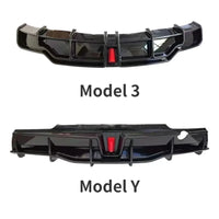 Diffuseur de Pare-Chocs Arrière Tesla Model 3 Model Y 2016-2023 - vue arrière - Becquet Voiture