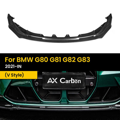 Diffuseur de Pare-Chocs Carbone BMW M3 G80 M4 G82 Style V - vue de face - Becquet Voiture
