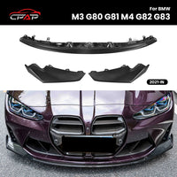 Diffuseur de Pare-Chocs Carbone BMW M3 G80 M4 G82 - vue de face - Becquet Voiture