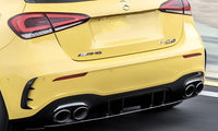 Diffuseur Et Sorties Échappement Look A45s AMG Mercedes Classe A - vue de profil - Becquet Voiture