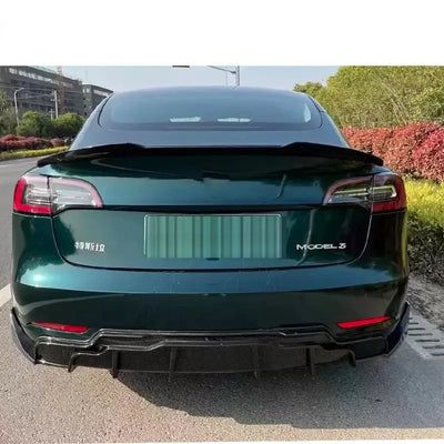 Diffuseur Lèvre Pare-Chocs Arrière Tesla Model 3 2017-2023 - vue de profil - Becquet Voiture