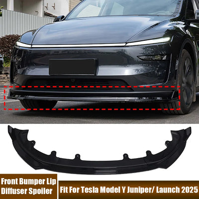 Diffuseur Lèvre Pare-Chocs Avant Tesla Model Y Juniper 2025 - vue de face - Becquet Voiture