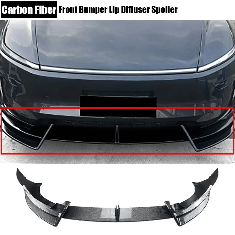 Diffuseur Lèvre Pare-Chocs Tesla Model Y Juniper 2025 - en situation - Becquet Voiture