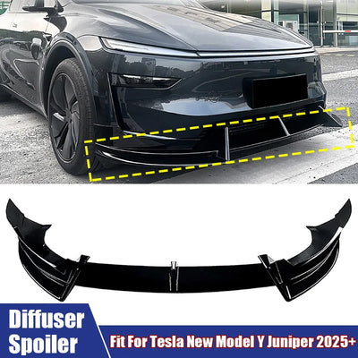 Diffuseur Lèvre Pare-Chocs Tesla Model Y Juniper 2025 - vue de face - Becquet Voiture