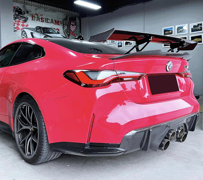 Diffuseur MP Centre Fibre Carbone BMW G80 G82 - détail du montage - Becquet Voiture