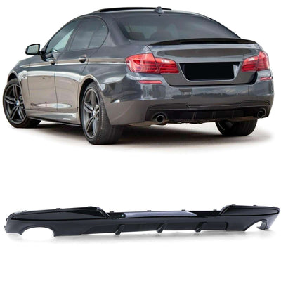 Diffuseur Pare-Choc Arrière M Performance BMW Série 5 F10 Noir - vue de face 2 - Becquet Voiture
