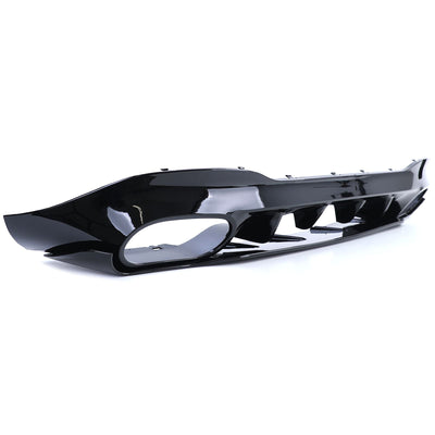 Diffuseur Pare-Choc Arrière Mercedes CLA C118 2019-2025 Noir Brillant - vue arrière - Becquet Voiture