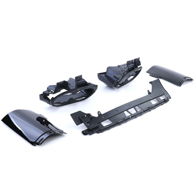 Diffuseur Pare-Choc Arrière Mercedes CLA C118 2019-2025 Noir Brillant - vue de profil 2 - Becquet Voiture