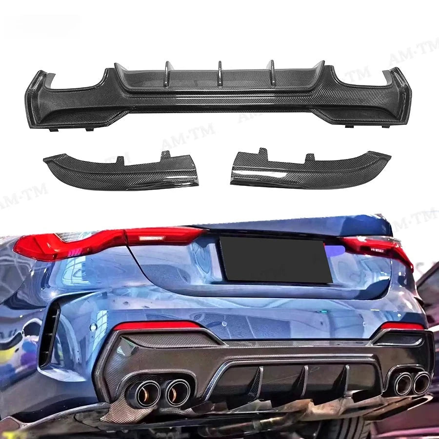 Diffuseur Pare-Chocs Arrière Carbone BMW Série 4 G22 G23 - vue de face - Becquet Voiture