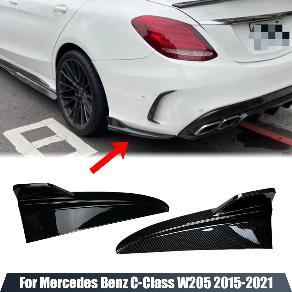 Diffuseur Pare-Chocs Arrière Mercedes Classe C W205 2015-2021 - vue de face - Becquet Voiture