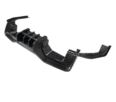 Diffuseur Style AD Fibre Carbone BMW G80 G82 - vue de face - Becquet Voiture