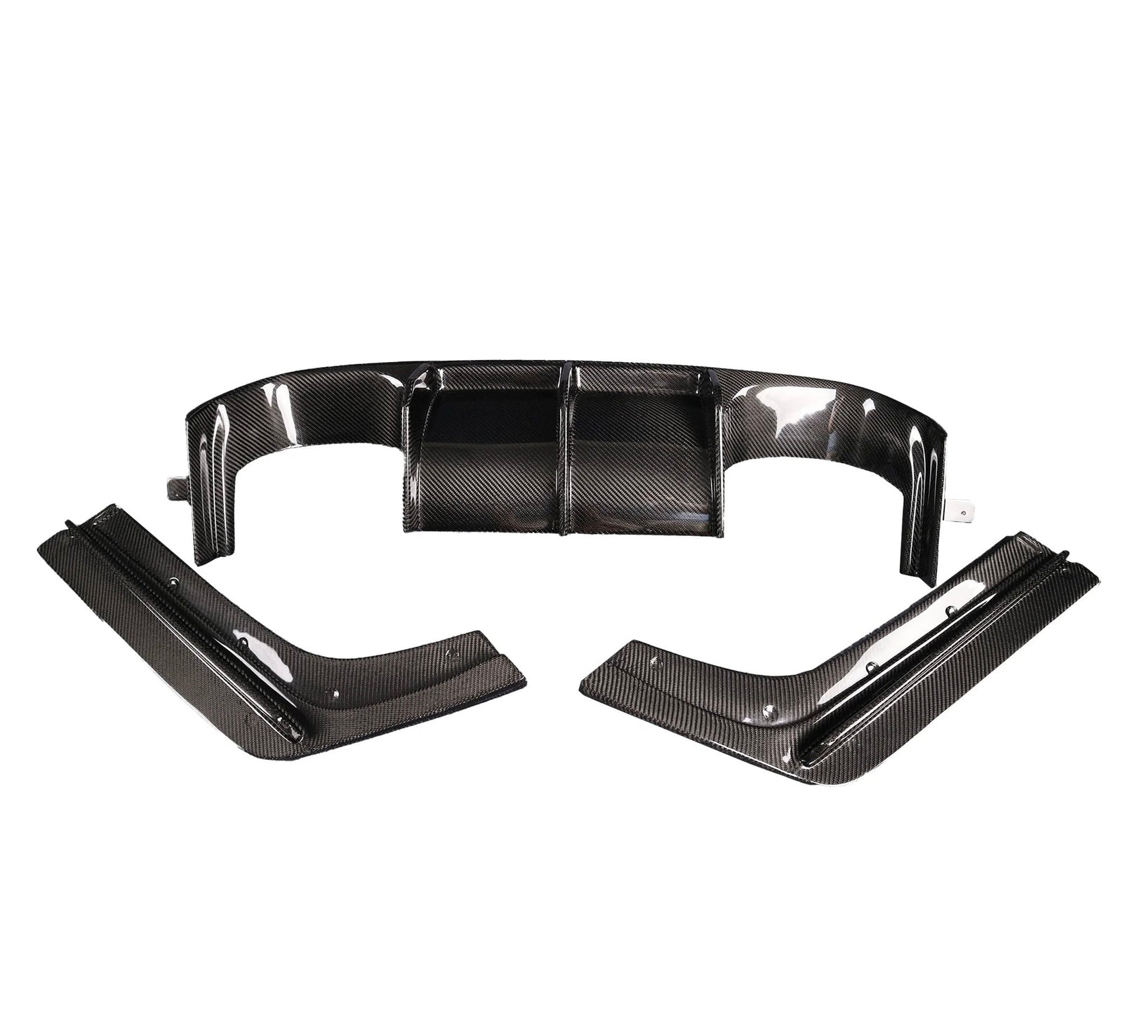 Diffuseur Style V Fibre Carbone BMW F80 F82 F83 - vue de face - Becquet Voiture