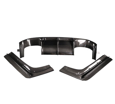 Diffuseur Style V Fibre Carbone BMW F80 F82 F83 - vue de face - Becquet Voiture