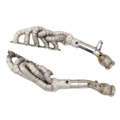 Downpipe Collecteur Inox Audi R8 V10 2015-2023 - vue arrière - Becquet Voiture