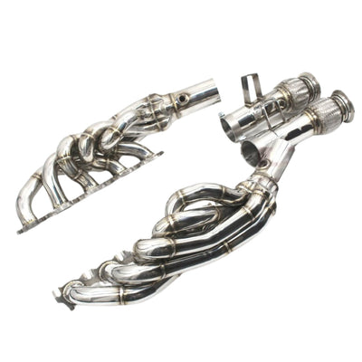 Downpipe Collecteur Inox Audi R8 V10 2015-2023 - vue de profil - Becquet Voiture