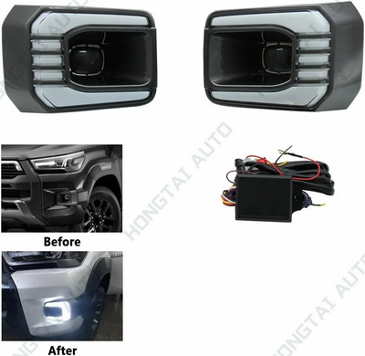 DRL Streamer LED Toyota Hilux Rocco Clignotants - packshot studio - Becquet Voiture