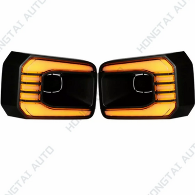 DRL Streamer LED Toyota Hilux Rocco Clignotants - vue de trois-quarts - Becquet Voiture