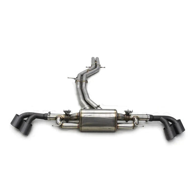 Echappement Catback Lamborghini Urus Inox Embouts Noirs - vue de trois-quarts - Becquet Voiture