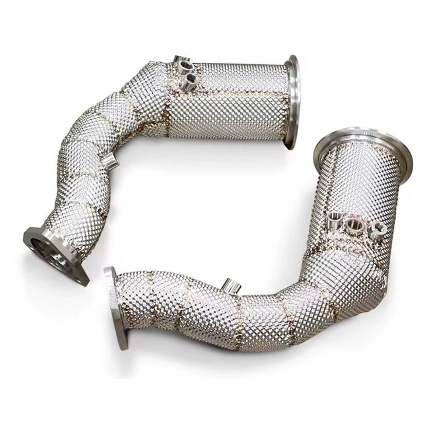 Echappement Downpipe Audi RSQ8 SQ8 SQ7 V8 4.0T - vue de face - Becquet Voiture
