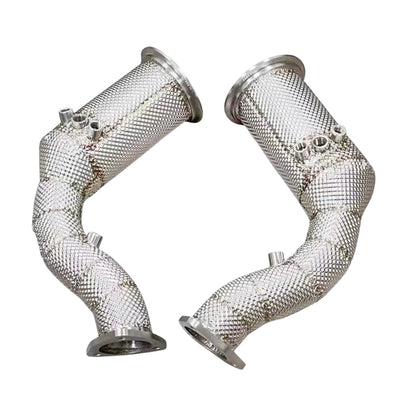 Echappement Downpipe Audi RSQ8 SQ8 SQ7 V8 4.0T - vue de trois-quarts - Becquet Voiture