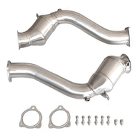 Echappement Downpipe Porsche Cayenne 3.6T Inox - vue de profil - Becquet Voiture