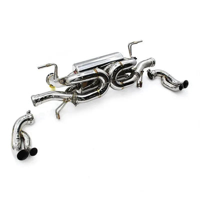 Echappement Inox Cat Back Audi R8 V10 2015-2023 - vue de profil - Becquet Voiture