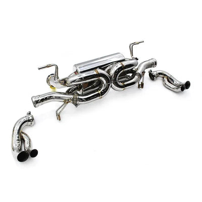 Echappement Inox Cat Back Audi R8 V10 2015-2023 - vue de trois-quarts - Becquet Voiture