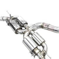 Echappement Inox Valves Embouts Audi RS3 TTRS - vue de profil - Becquet Voiture