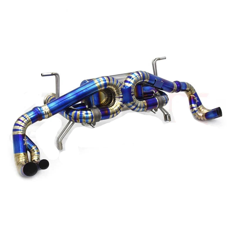 Echappement Titane Bleu Audi R8 V10 2015-2023 - vue arrière - Becquet Voiture