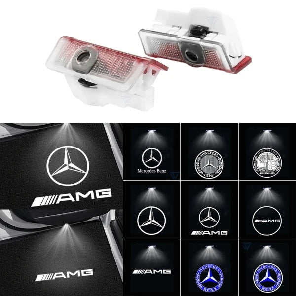 Éclairage bas de porte Mercedes Classe A - vue de face - Becquet Voiture