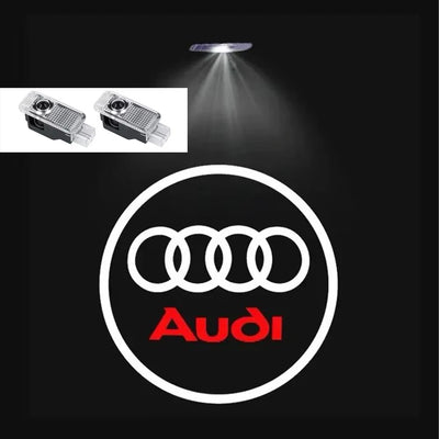 Éclairage bas de porte voiture Audi - vue de face - Becquet Voiture
