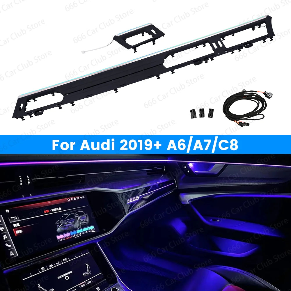 Éclairage d'Ambiance LED Audi A7 C8 2019-2024 - vue de face - Becquet Voiture