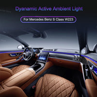 Éclairage d'Ambiance LED Mercedes Classe S W223 - vue de profil - Becquet Voiture