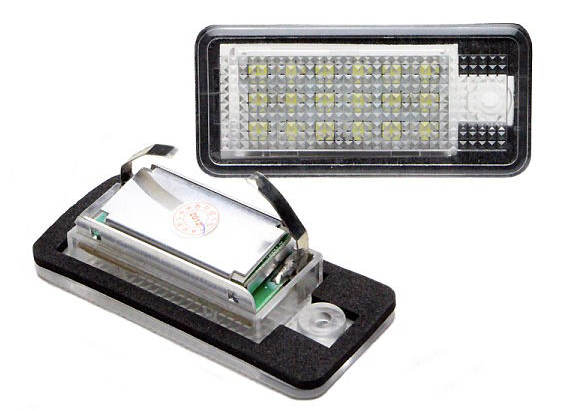 Eclairage De Plaque LED AUDI A3 A4 A6 A8 Q7 - vue de face - Becquet Voiture