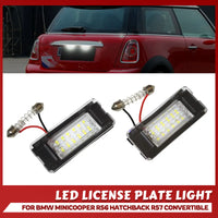 Éclairage de Plaque LED Mini Cooper R50-R59 Sans Erreur - vue de face - Becquet Voiture