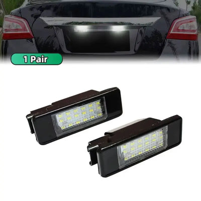 Éclairage de Plaque LED Nissan Qashqai X-Trail Juke - détail du montage - Becquet Voiture