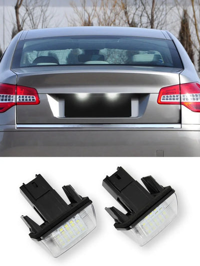 Éclairage de Plaque LED Peugeot 206 207 Citroën C3 C4 - installé sur véhicule - Becquet Voiture