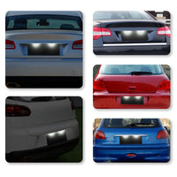 Éclairage de Plaque LED Peugeot 206 207 Citroën C3 C4 - vue de trois-quarts - Becquet Voiture