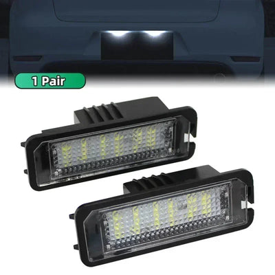 Éclairage de Plaque LED VW Golf Passat Seat Skoda - packshot studio - Becquet Voiture