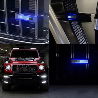 Éclairage LED Décoratif Calandre Mercedes Classe G W464 - vue de face - Becquet Voiture
